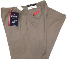 CHAPS Performance Series Suit Separate Pants Stretch No Wrinkle $100 Light Brown