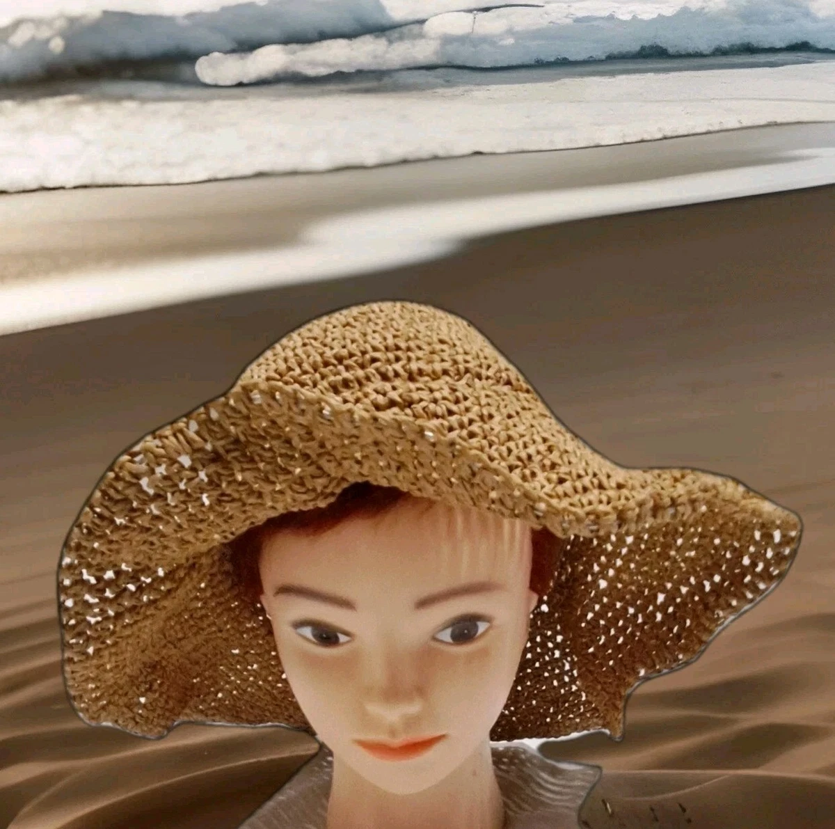 Boho Hat Straw Woven Beach Resort Vacation Sun Cap Wide Brim  display picture 1