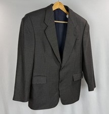 Hugo Boss 100 Wool Blazer Mens Medium Navy Sport Coat Made in USA Luxury READ