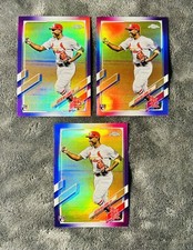 Justin Williams 2021 Topps Chrome Purple Refractor (3) Rookie Refractors