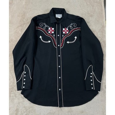 Vintage H Bar C California Ranchwear Western Shirts Men's 16 1/2 Long Sleeve EUC