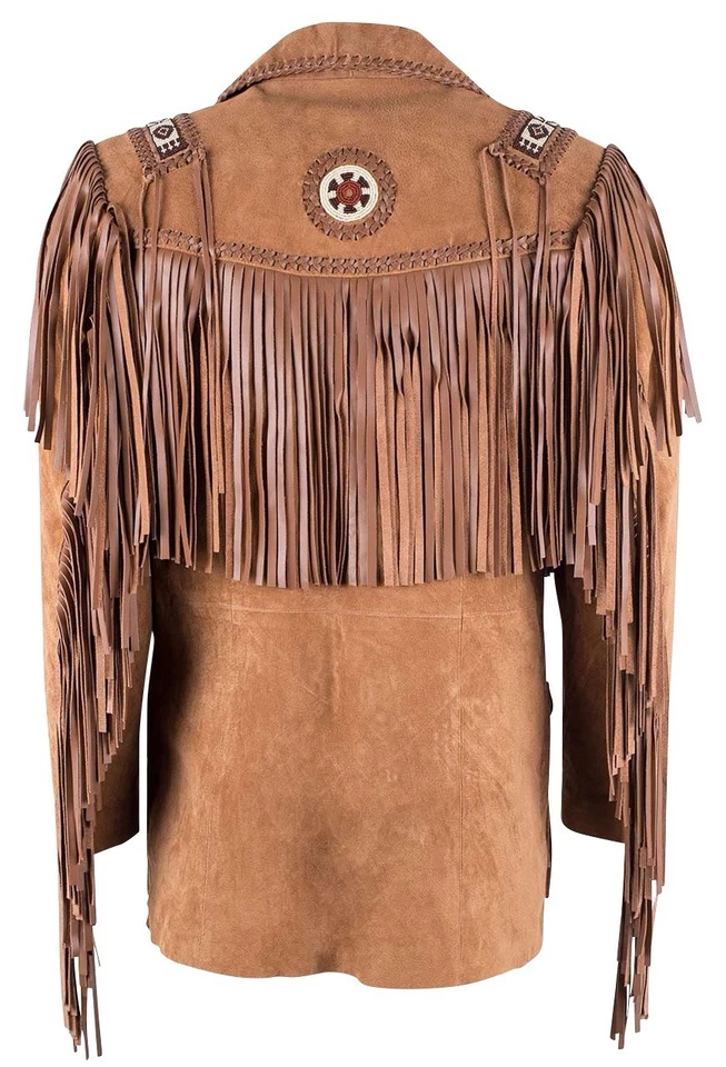Scully Men’s Western Fringe Boar Suede Jacket w/ Beading sz 40 US - Image 2 of 4