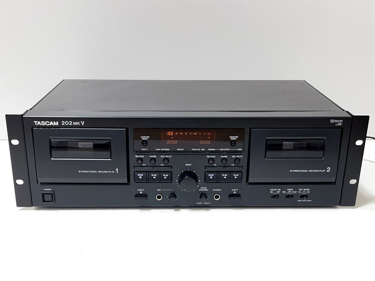 TASCAM Auto Reverse Double Cassette Deck 202MK V (premiu