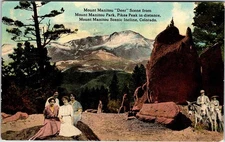 Postcard PEOPLE SCENE Manitou Colorado CO d/20 AK6584