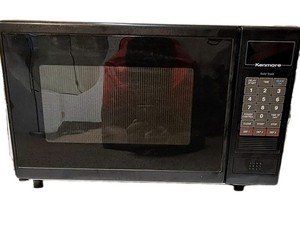 Vintage Kenmore 650W Microwave Retro Wood Grain Solid State Countertop 