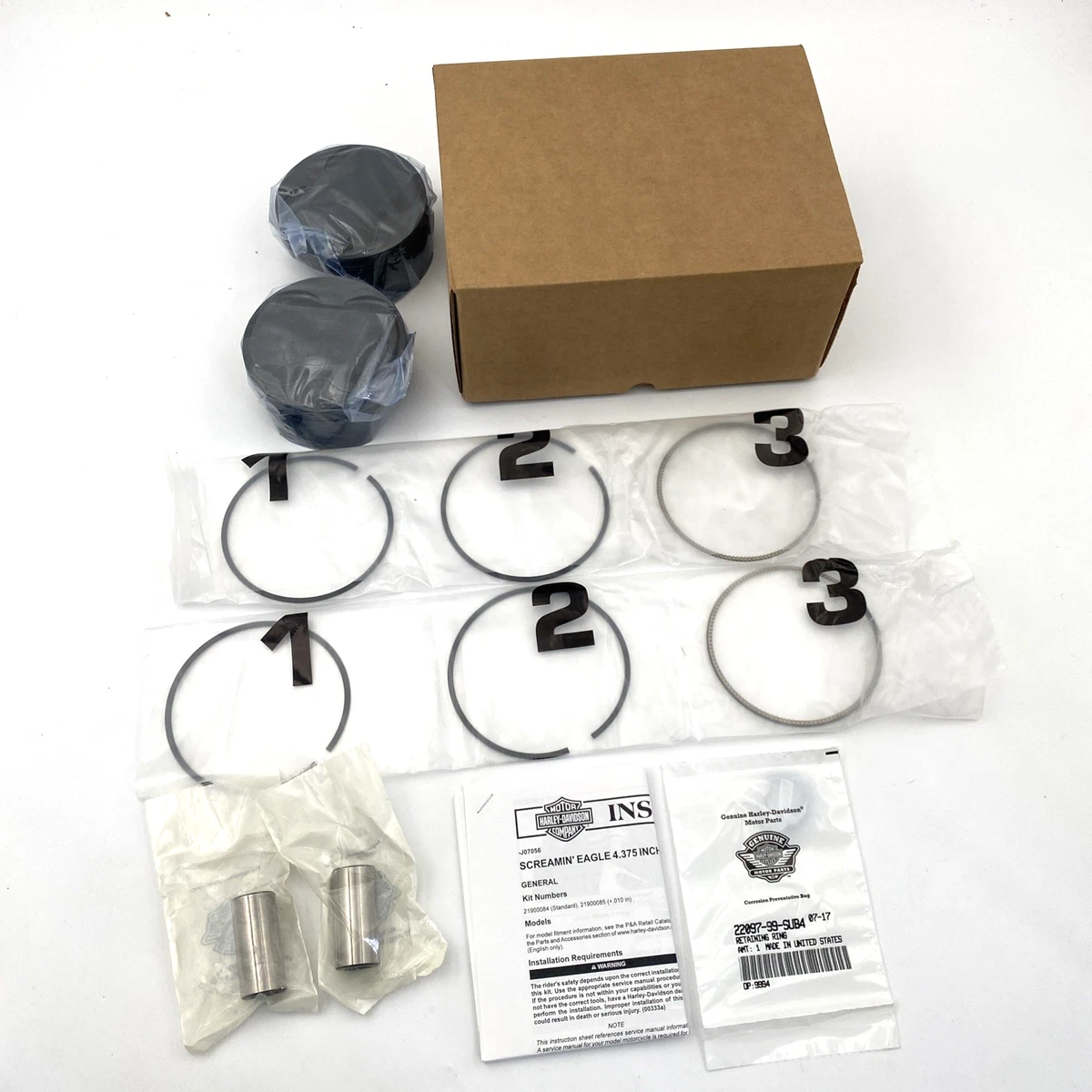 ハーレー ハマー 125cc用 パッキセット & ピストンリング セット