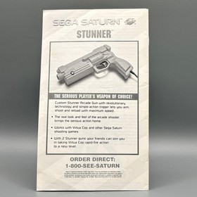 Virtua Cop Manual Sega Saturn Original 1995 Sega Stunner Promo Booklet