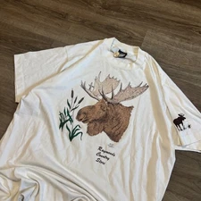 Vintage 1987 Screen Stars Best Nature Moose Country Single Stitch T-Shirt