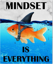 Mindset Is Everything Wall Art: Motivational Poster Office Wall Decor