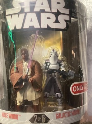 Hasbro Star Wars Mace Windu & Galactic Marine 2-Pack Set 2 of 6 (2002)