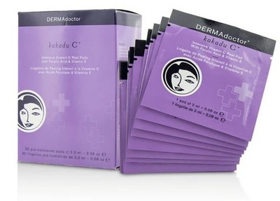 DERMAdoctor Vitamin C Exfoliating 30ct Toner Pads Illuminating Chemical Peel