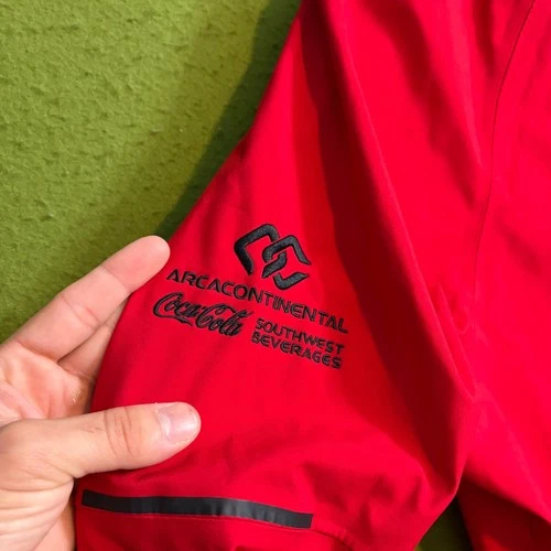 Trimark Coca-Cola Zero Sugar Red Softshell Hooded Jacket Mens Medium Full Zip image 4