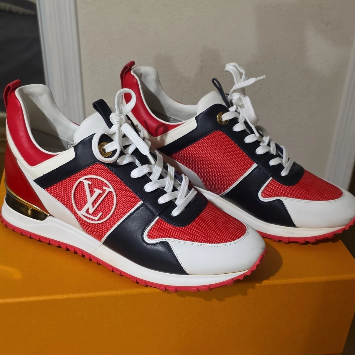 Louis Vuitton Run Away Red White and Blue US 10 SPB-TS 367389 Louis Vuitton Run Away Sneaker Tri-Color for sale | eBay main image 3