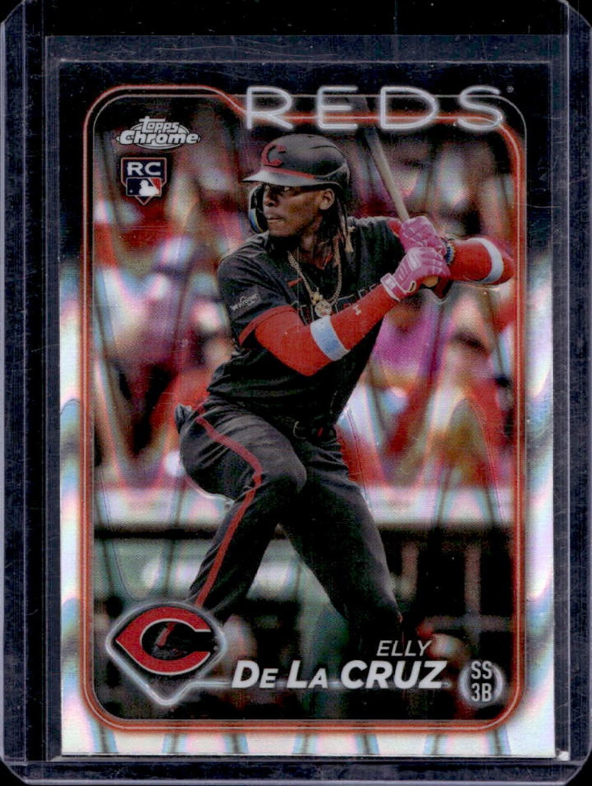 2024 Topps Chrome Elly De La Cruz RC Raywave Refractor Rookie #44 Reds