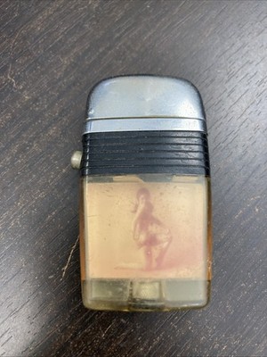 Rare Vintage Scripto Vu Lighter Sexy Pinup Girl 