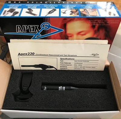 Apex 220 Measurement Microphone Bundle with 20-foot XLR Microphone Cable