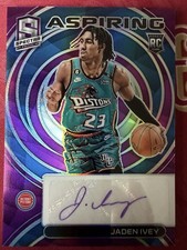 2022-23 Panini Spectra - Aspiring Autographs Jaden Ivey #AA-JIV Purple Prizm /35