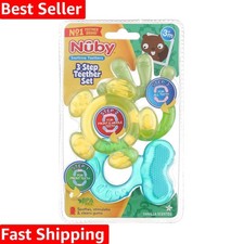 3-Step Soothing Baby Teether Set - Textured Scented Comfort for Gum Relief