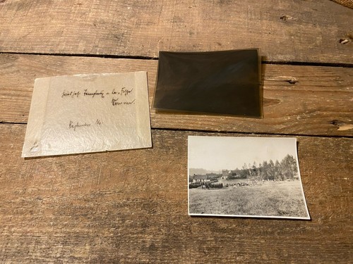 WW1 German Photograph With Negative 1916 1900s Photo Negative 