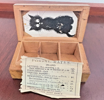 GPO Post Tarife Prospekt Holzfach Box Vordezimal Ephemera