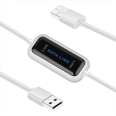 USB 2.0 High Speed Laptop to PC Data File Transfer Cable Link White 
