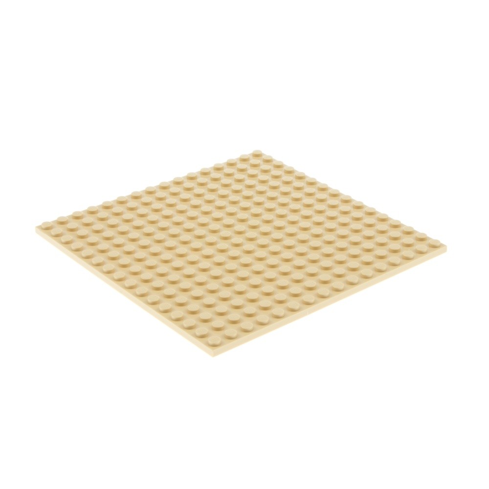1x Lego Building Plate 16x16 Beige Double-Sided Baseplate 4611414 91405