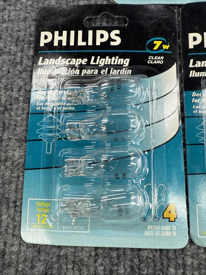 Philips Landscape lightbulbs Lot Of 3 (2)-7-Watt T5 Pkgs & (1)-4 Watt-T5-12 volt - Image 3 of 4