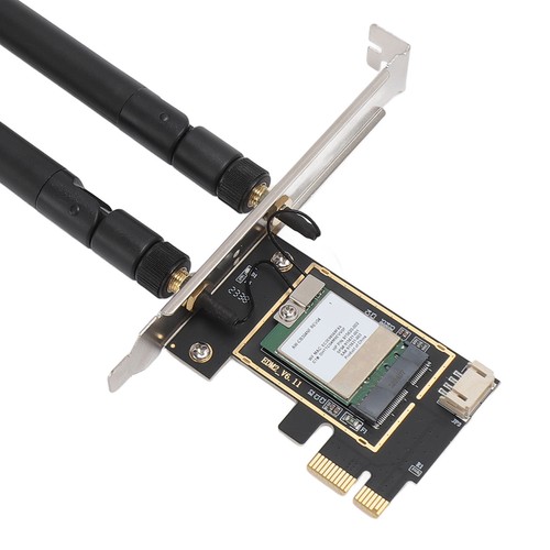 AW CB304NF RTL8821CE PCIe WiFi Adapter 433Mbps 2.4G 5G Dual Band BT 4.2 802. NEW - Afbeelding 3 van 12