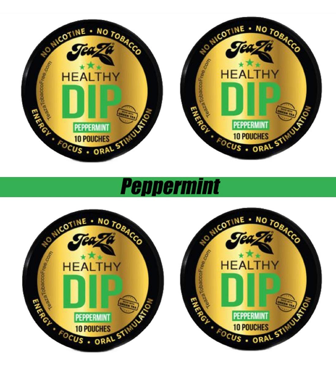 Za Peppermint Herbal Energy Pouch, 10 Count, 4 Camo 10 Count (pack Of 4)