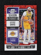 2023 Contenders Optic Season Ticket International Red Prizm Anthony Davis 00yf