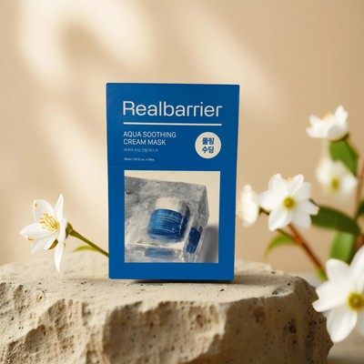 Soothing Relief | Aqua Soothing Facial Cream Masks from Real Barrier   10 Pack