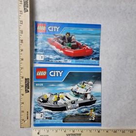 LEGO City Police Patrol Boat 60129 Instruction Manuals Books 1 & 2 Only
