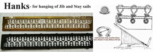 Heller HMS Victory 1:100 - set of brass photo-etched parts for rigging and more - Bild 5 von 8