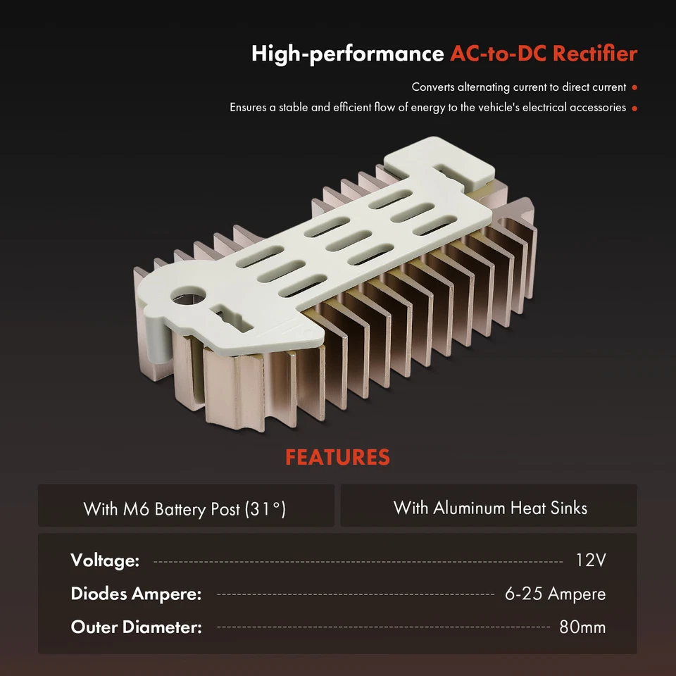 Diodo rectificador alternador para Jeep Cherokee Buick Regal Cadillac Olds Pontiac Foto 2 de 4