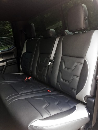 2019-2020 Ford F-150 XL SuperCrew ALEA Black Gray Leather Seat Covers Custom - Picture 3 of 12