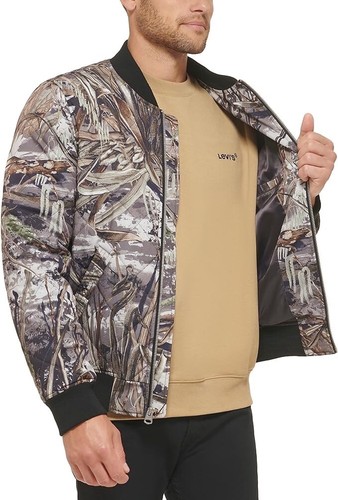 Levis 4-WAY Stretch Diamond Quilted Bomber Jacket Real Tree Size 2XL NWT $225 - Picture 5 of 7