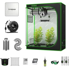 VIVOSUN 4x2ft Complete Grow Tent Kit & VS1000 LED Grow Light & 4" Inline Fan Kit