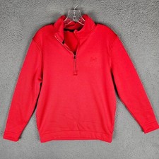 Under armour Storm Sweater Mens M Red Golf Coldgear Quarter-Zip Pullover 1359971