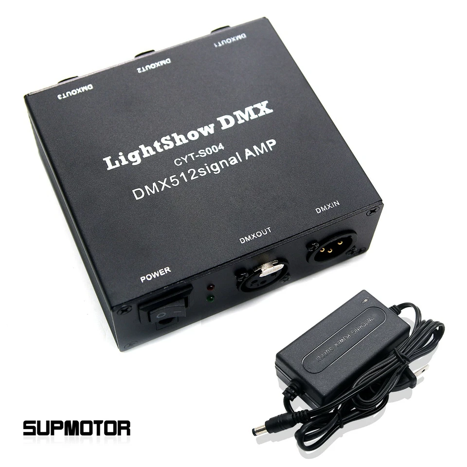 USB DMX512 LED light DMX-Stage Signal Isolation Amplifiers Splitter 1 in 4 Out - Image 2 of 4
