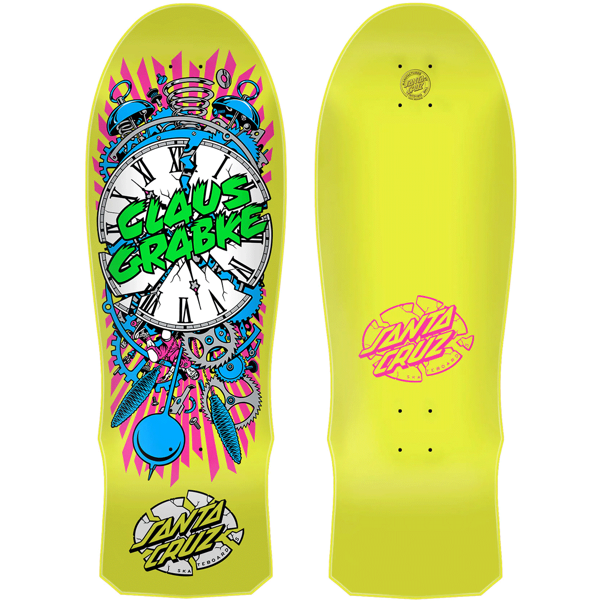 Santa Cruz Skateboard Deck Claus Grabke Exploding Clock Reissue