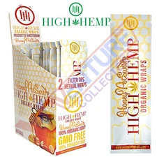 High H. Organic Wrap Rolling Paper Vegan HONEYPOT SWIRL Full Box 25 Pouch of 2CT