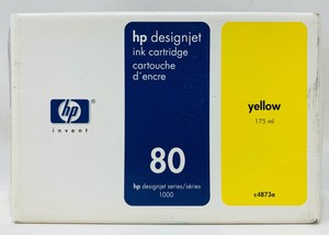 HP C4873A HP 80 CARTUCCIA ORIGINALE GIALLO HP DESIGNJET 1000/1055c/1055cm |  eBay