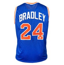 Bill Bradley Signed New York Blue Basketball ...