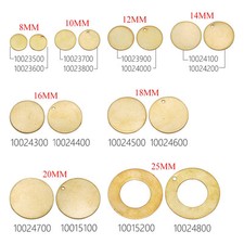 50pcs Unplated Flat Round Circle Blank Stamping Charms Jewelry Making Discs