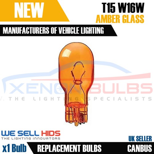 T15 W16W 16w Indicator Bulb 12V Amber 1910470 Bulbs Natural Glass not paint - Picture 4 of 8