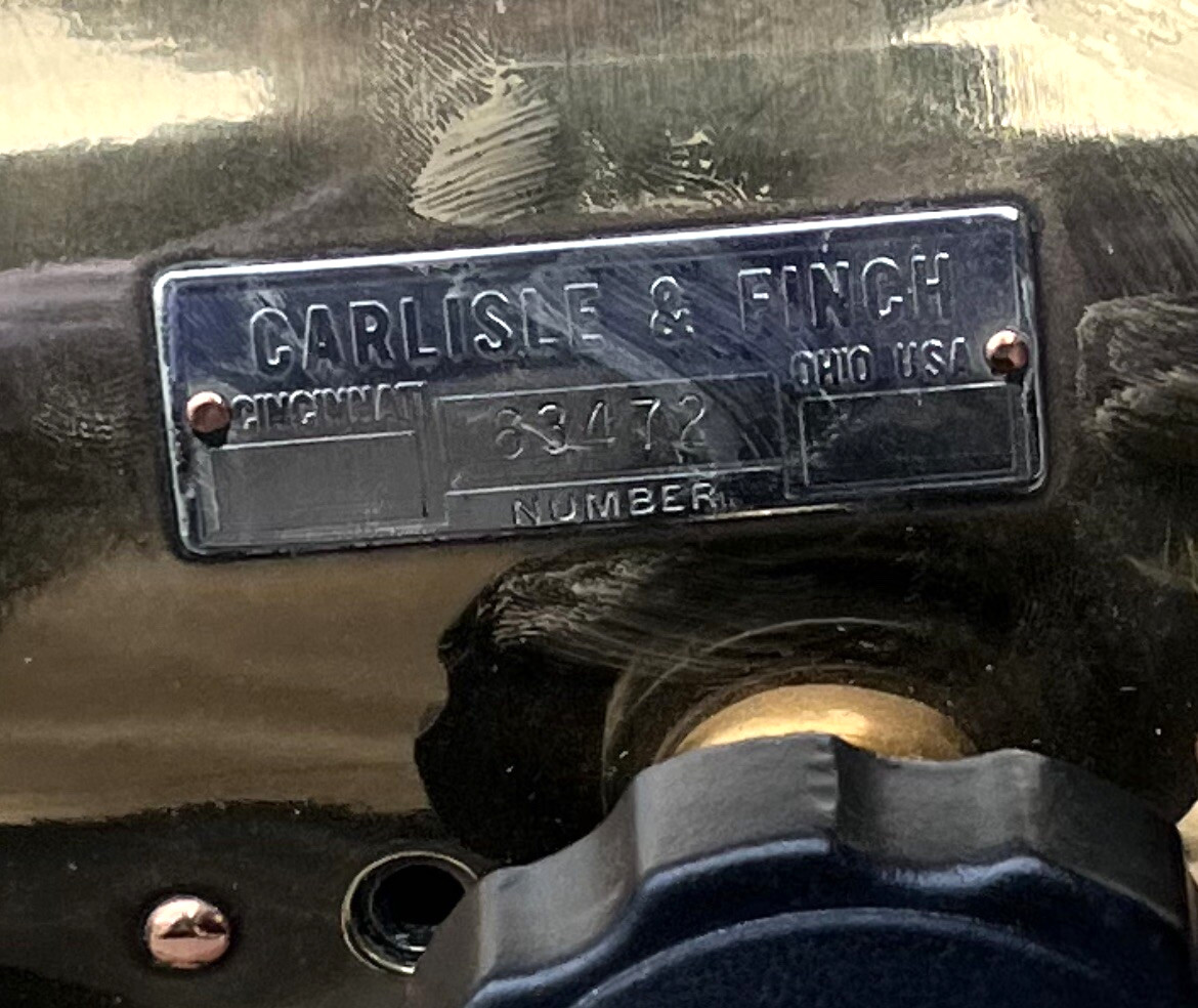 Nautical Maritime Brass Polished Ship Signal Spot Search Light Carlisle & Finch