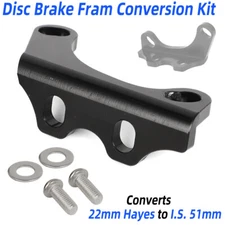 Disc Brake Bracket Adapter Kit Converts 22mm Hayes to I.S. 51mm Frame Conversion