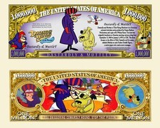 OUR DASTARDLY AND MUTTLEY NOVELTY NOTE (WITH PROTECTIVE SLEEVE)