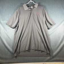 Under Armour Mens Polo Shirt Gray Short Sleeve Loose Heatgear Size 2XL Polyester