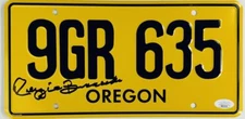 REGGIE BANNISTER SIGNED SCREEN ACCURATE LICENSE PLATE PHANTASM AUTOGRAPH JSA 016